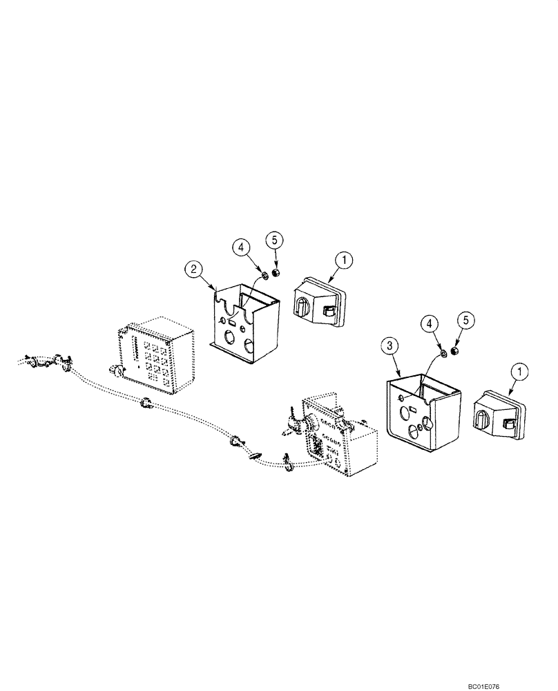 Схема запчастей Case 70XT - (04-28) - LAMPS, FRONT - MOUNTING (04) - ELECTRICAL SYSTEMS