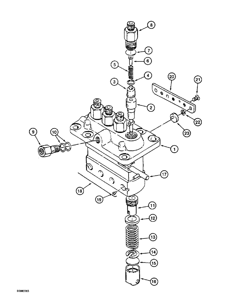 Схема запчастей Case 560 - (3-13A) - FUEL INJECTION PUMP, KUBOTA V2203IDI ENGINE, P.I.N. JAF0295741 AND AFTER (03) - FUEL SYSTEM