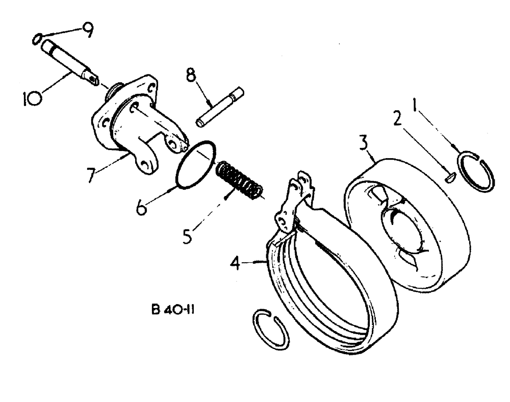 Схема запчастей Case 500 - (07-036) - PARKING BRAKE HUB AND BAND No Description