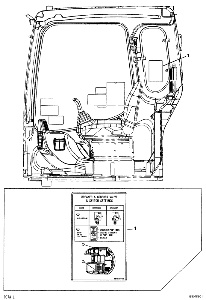 Схема запчастей Case CX135SR - (09-33) - DECALS (09) - CHASSIS/ATTACHMENTS