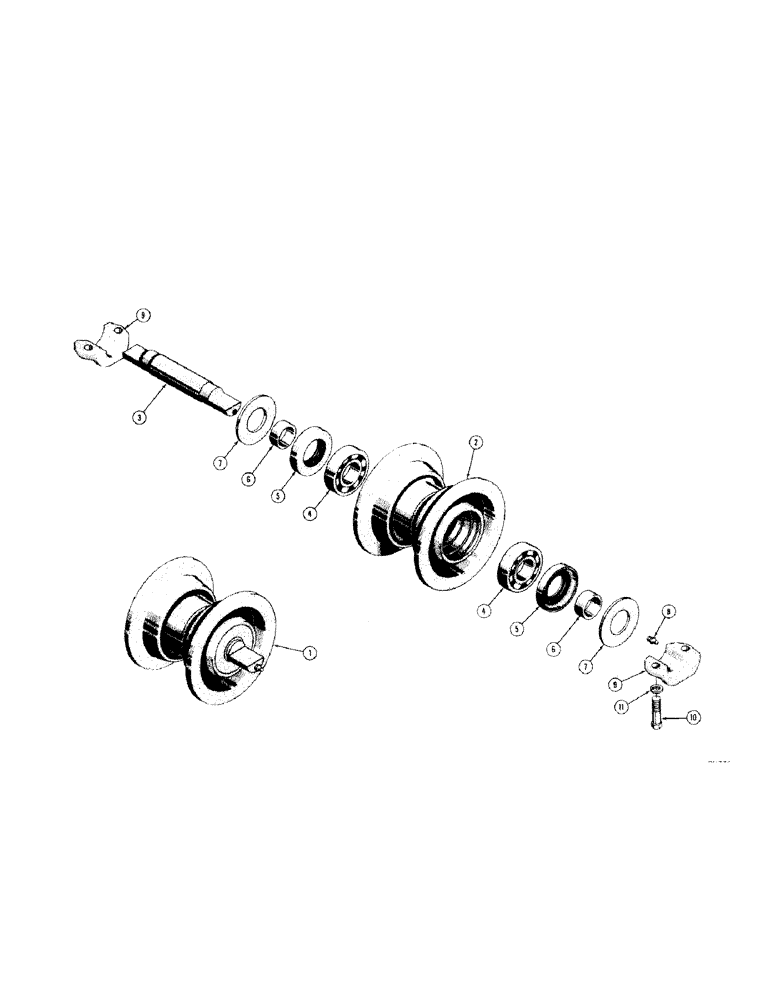 Схема запчастей Case 310 - (080) - TRACK ROLLER, TRACK ROLLER (04) - UNDERCARRIAGE