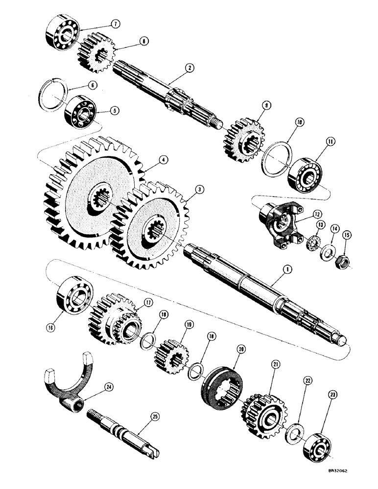 Схема запчастей Case 1000D - (114) - MAIN DRIVE AND TWO SPEED SHIFT PARTS (03) - TRANSMISSION