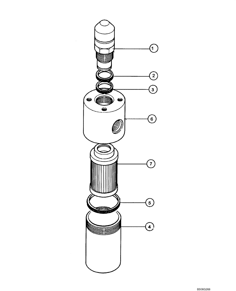 Схема запчастей Case 865 - (08.38[00]) - DIFFERENTIAL LOCK - HYDRAULIC OIL FILTER (08) - HYDRAULICS