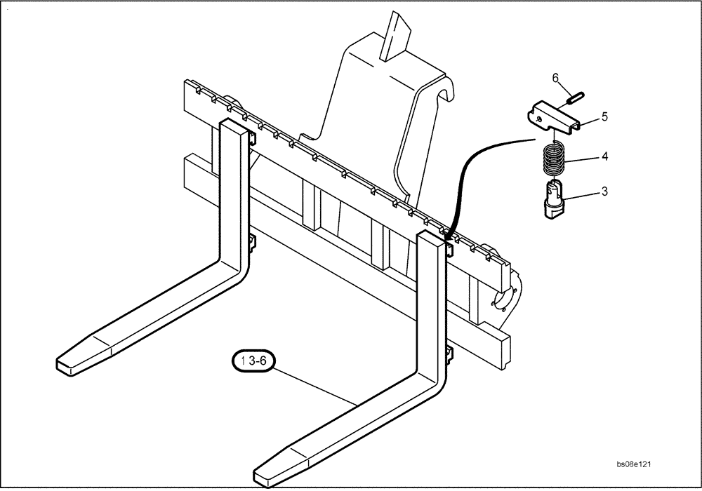 Схема запчастей Case 21E - (70.320[2989598000]) - FORKS SOLID 100 X 45 X 1200 1450MM (82) - FRONT LOADER & BUCKET