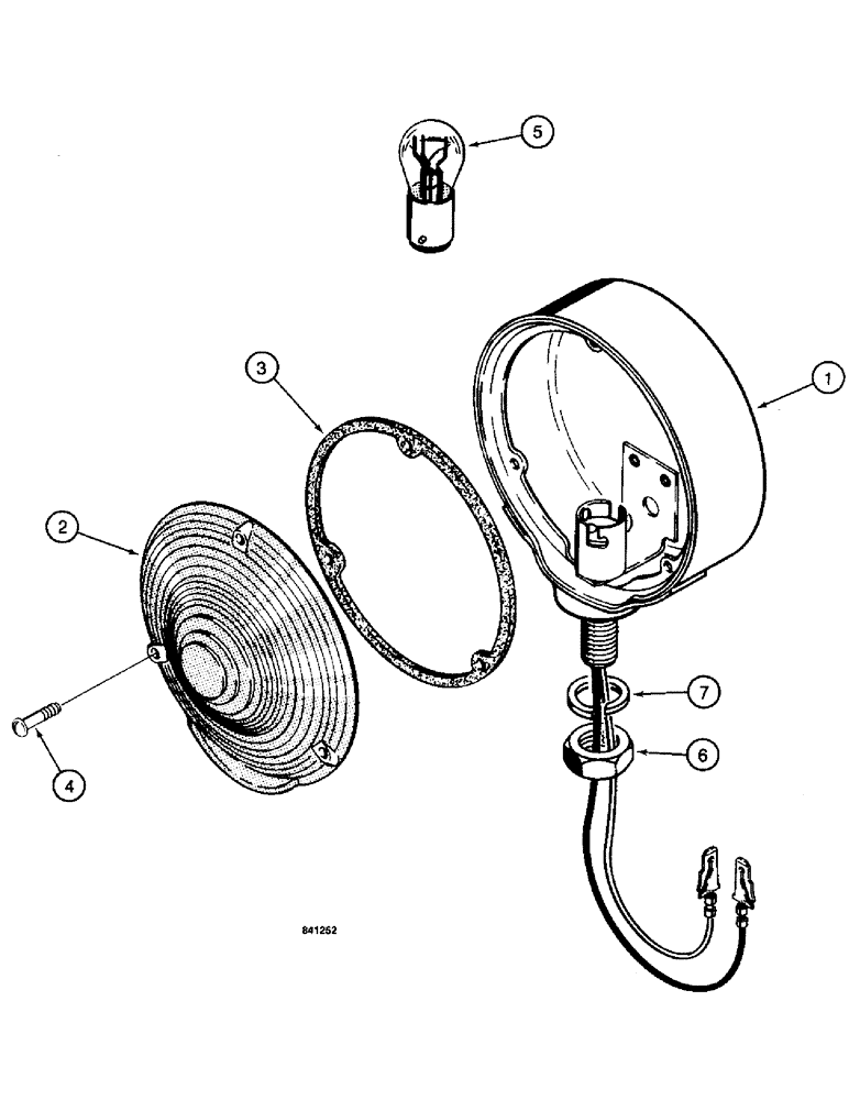 Схема запчастей Case W14 - (196) - STOP AND TAIL LAMP, USED ON PIN 9154965 AND AFTER (04) - ELECTRICAL SYSTEMS