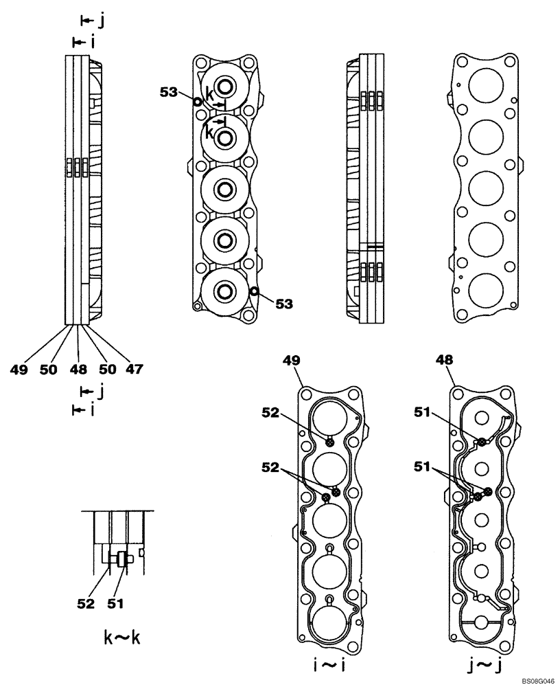 Схема запчастей Case CX240BLR - (08-069) - KBJ12711 VALVE ASSY - CONTROL (08) - HYDRAULICS