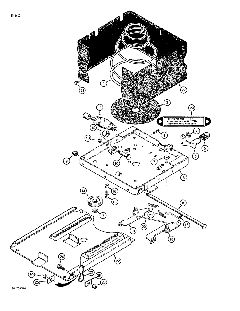 Схема запчастей Case 721 - (9-050) - SUSPENSION SEATS (09) - CHASSIS/ATTACHMENTS