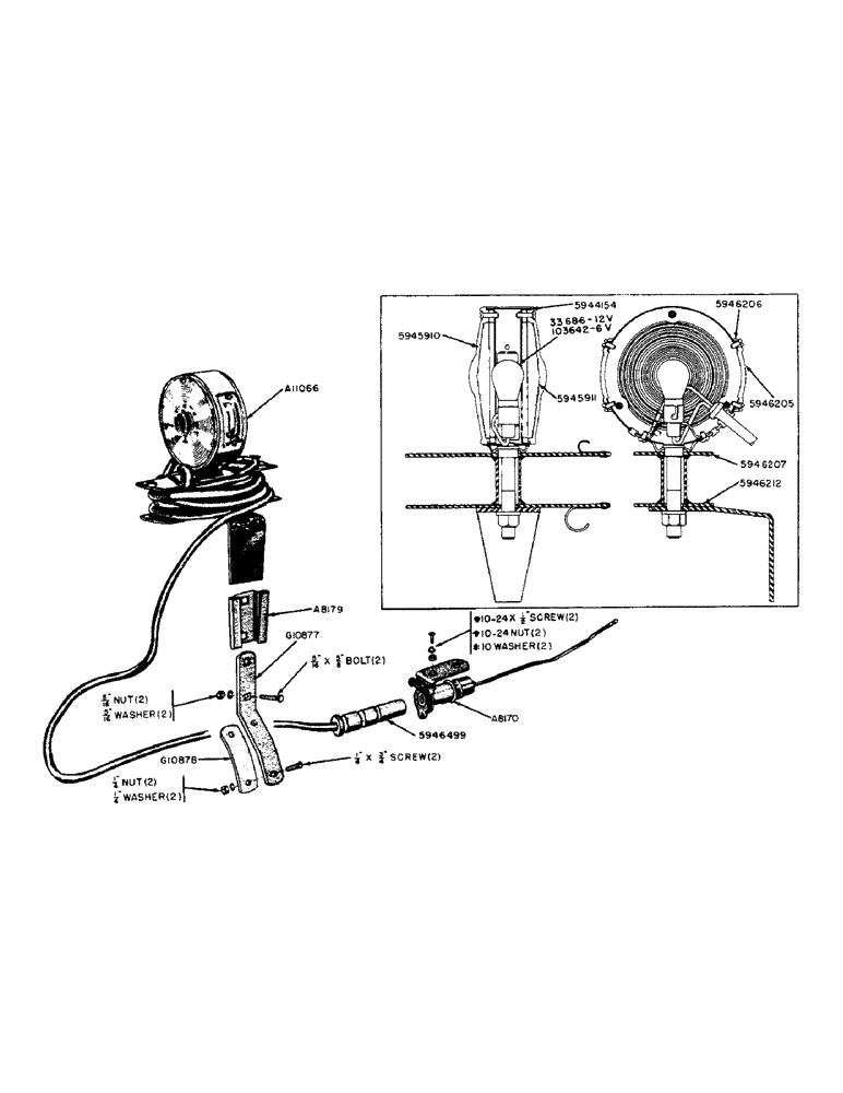 Схема запчастей Case 320 - (117) - WARNING LAMP, EXTRA, PARTS FOR WARNING LAMP (09) - CHASSIS/ATTACHMENTS