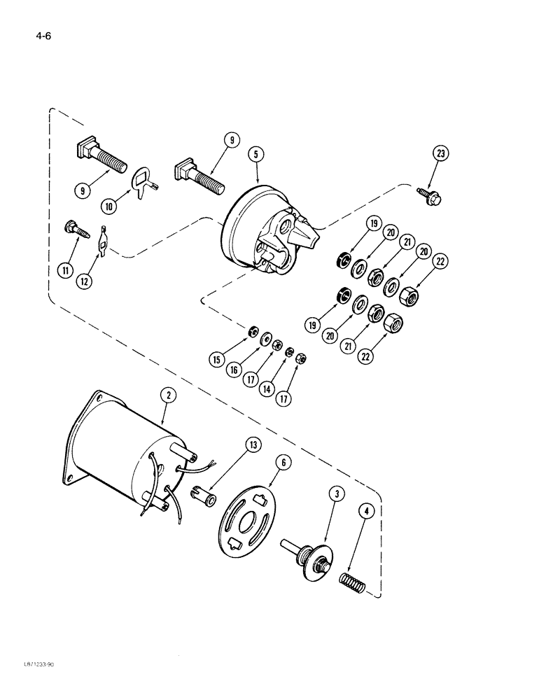 Схема запчастей Case 1086B - (4-006) - STARTER SOLENOID (04) - ELECTRICAL SYSTEMS