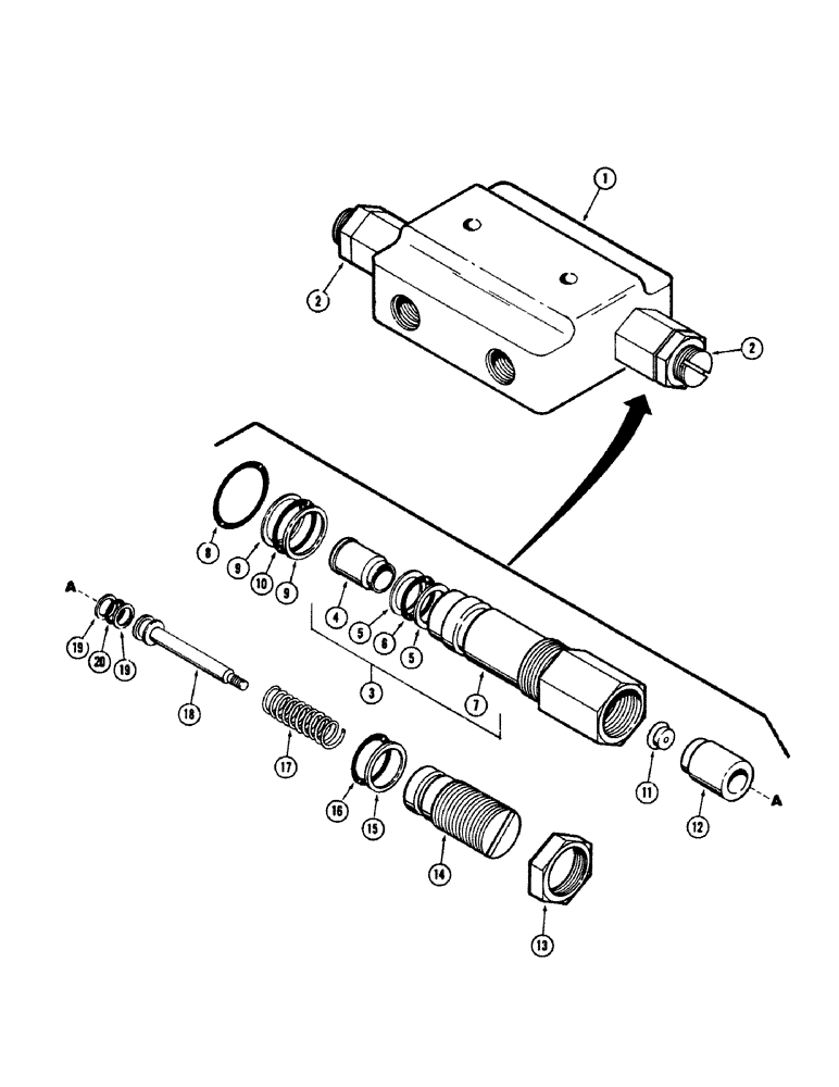 Схема запчастей Case 50 - (8-178) - SWING CROSSOVER RELIEF VALVE (08) - HYDRAULICS