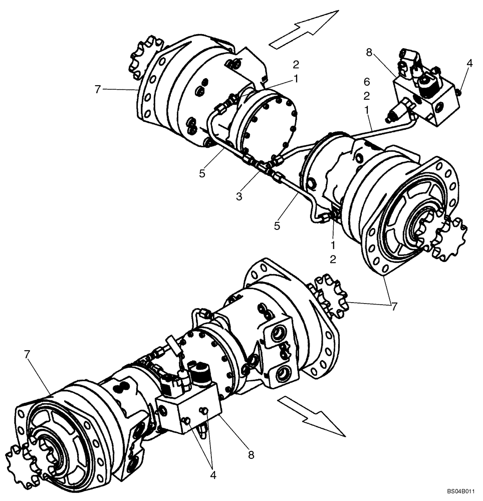 Схема запчастей Case 445CT - (06-06) - HYDROSTATICS - TWO SPEED (06) - POWER TRAIN