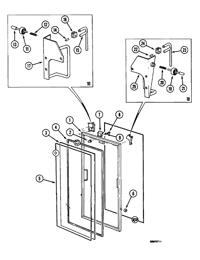 Схема запчастей Case 220B - (9-102) - CAB WINDSHIELD, P.I.N. 03202 AND AFTER (09) - CHASSIS