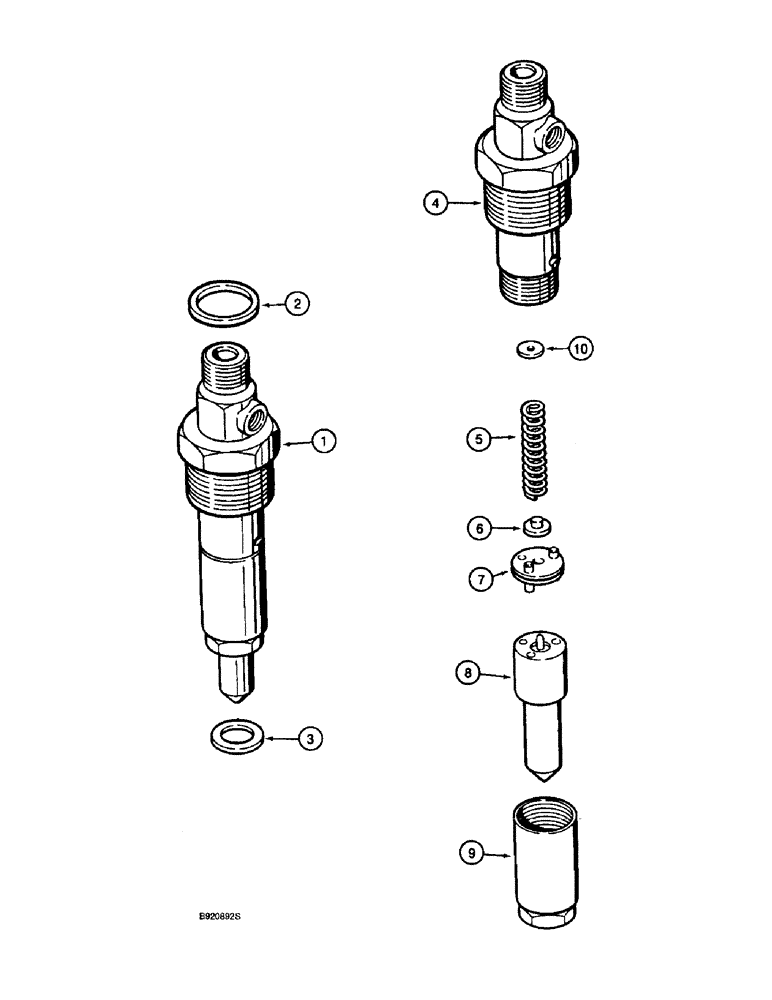 Схема запчастей Case 9030B - (3-26) - FUEL INJECTION NOZZLE, 6T-590 ENGINE, PRIOR TO P.I.N. DAC03#2001 (03) - FUEL SYSTEM