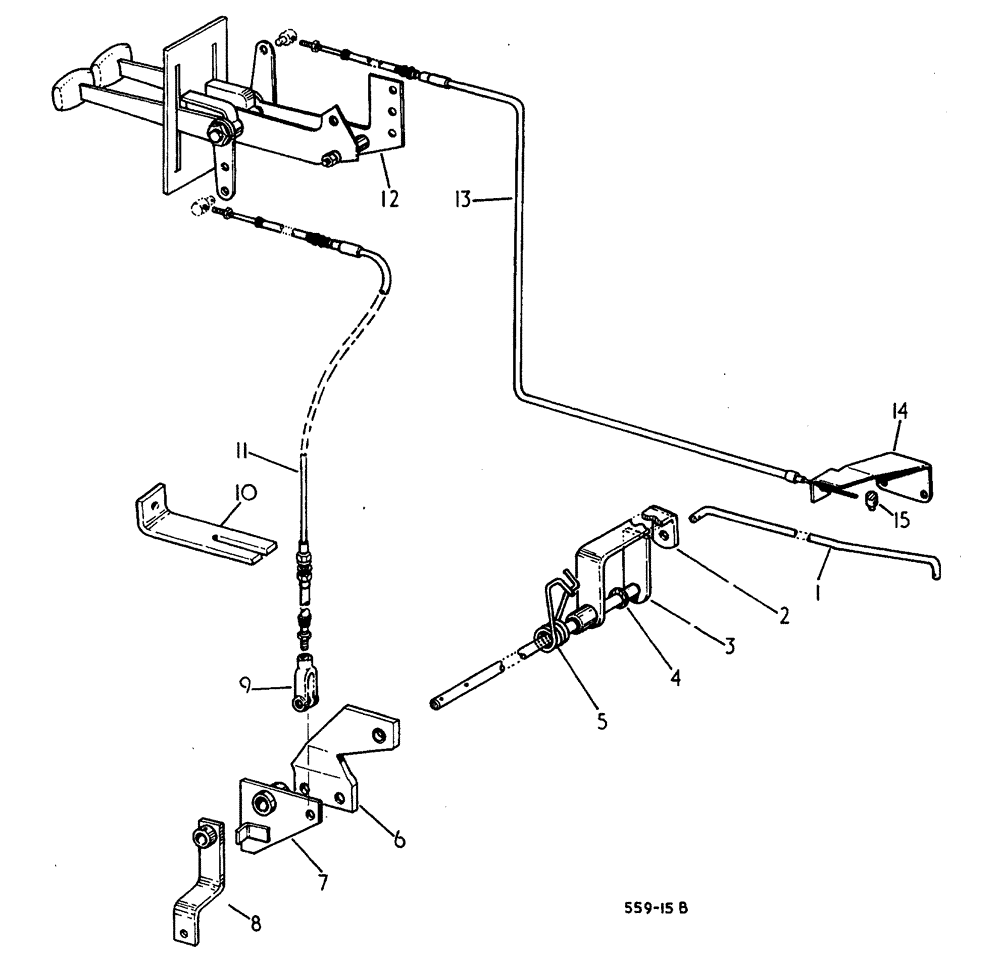 Схема запчастей Case 3400 - (099) - GOVERNOR AND CHOKE CONTROLS (10) - ENGINE