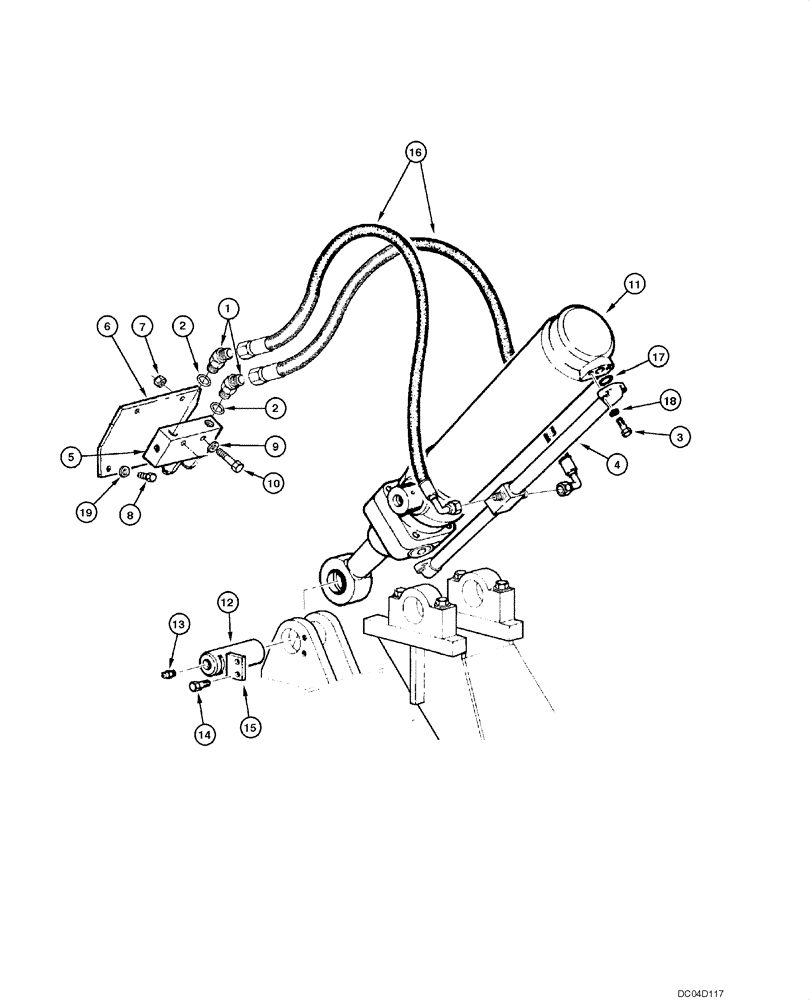 Схема запчастей Case 885 - (08.29[00]) - RIPPER HYDRAULIC CIRCUIT (08) - HYDRAULICS