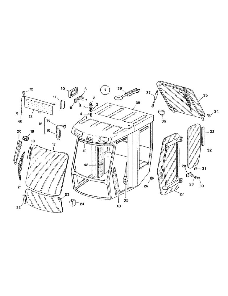 Схема запчастей Case 221B - (9-49A) - CAB, 121B DAH121B DAH6530- / 221B DAH2216537- (09) - CHASSIS/ATTACHMENTS