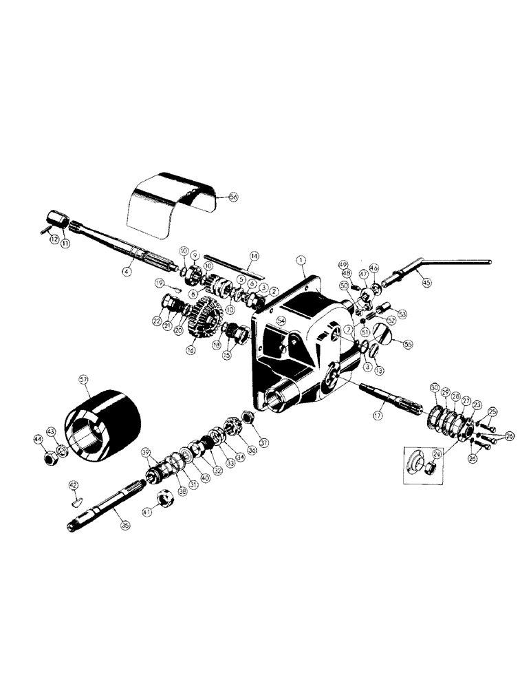 Схема запчастей Case 256 - (116) - POWER TAKE-OFF INSTALLATION (05) - UPPERSTRUCTURE CHASSIS