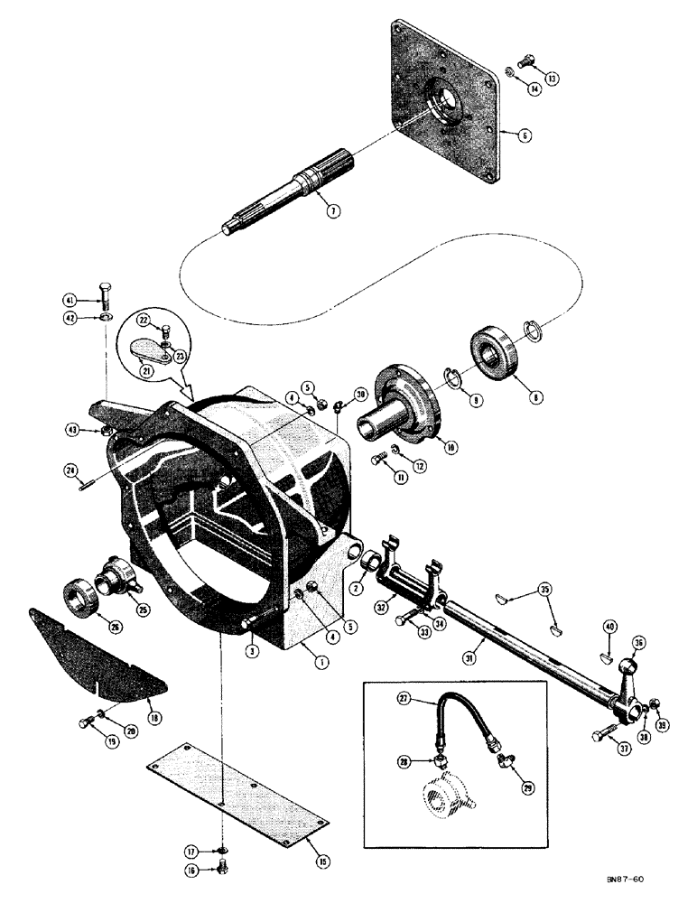 Схема запчастей Case 420C - (102) - CLUTCH HOUSING (04) - UNDERCARRIAGE