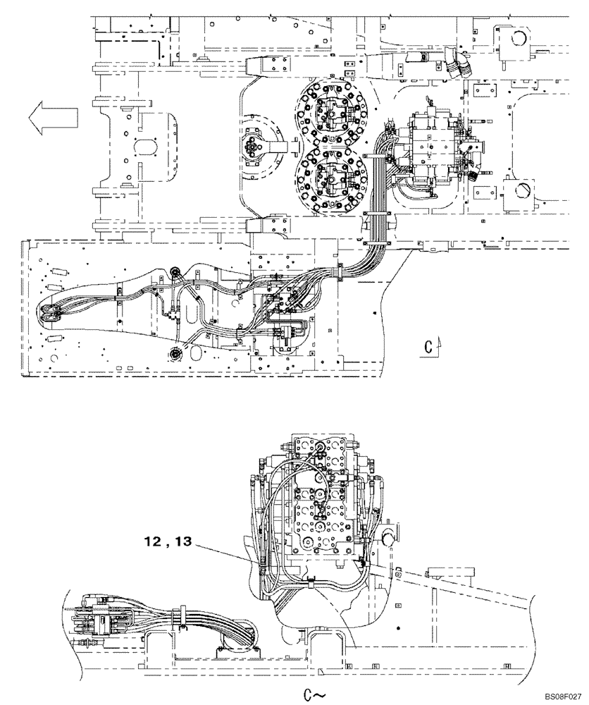 Схема запчастей Case CX700B - (08-66C) - HYDRAULIC CIRCUIT - PLUG, BLANK-OFF (WITHOUT SELF-DETACHING COUNTERWEIGHT SYSTEM) (08) - HYDRAULICS