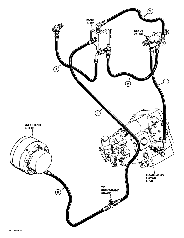 Схема запчастей Case 1550 - (1-16) - PICTORIAL INDEX, BRAKE HYDRAULICS (00) - PICTORIAL INDEX