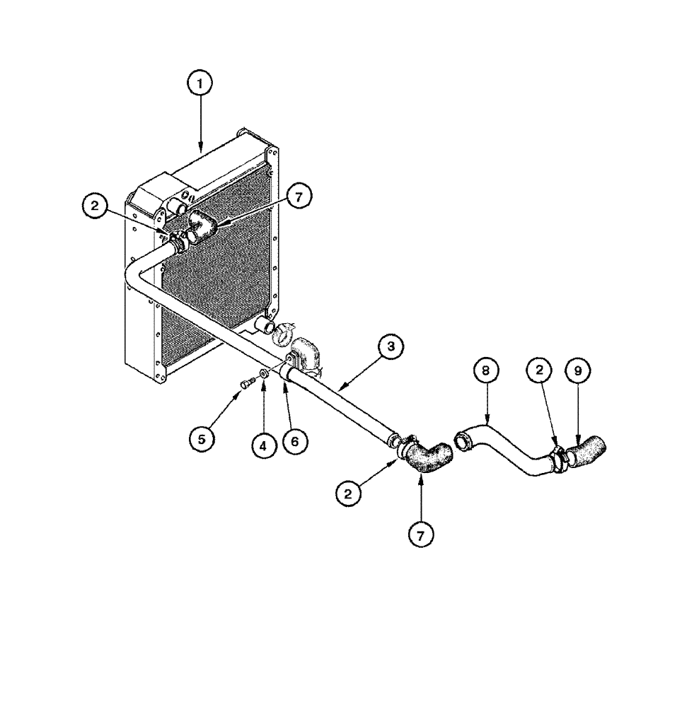 Схема запчастей Case 865 DHP - (2-008) - COOLING SYSTEM - ENGINE (02) - ENGINE