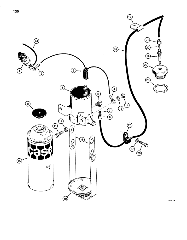 Схема запчастей Case 850B - (130) - COLD START SYSTEM (06) - ELECTRICAL SYSTEMS