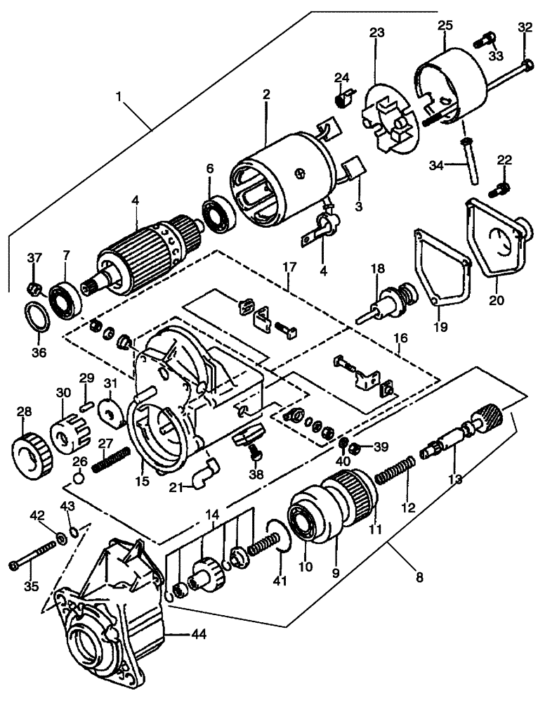 Схема запчастей Case 650L - (55.201.01) - STARTER (55) - ELECTRICAL SYSTEMS