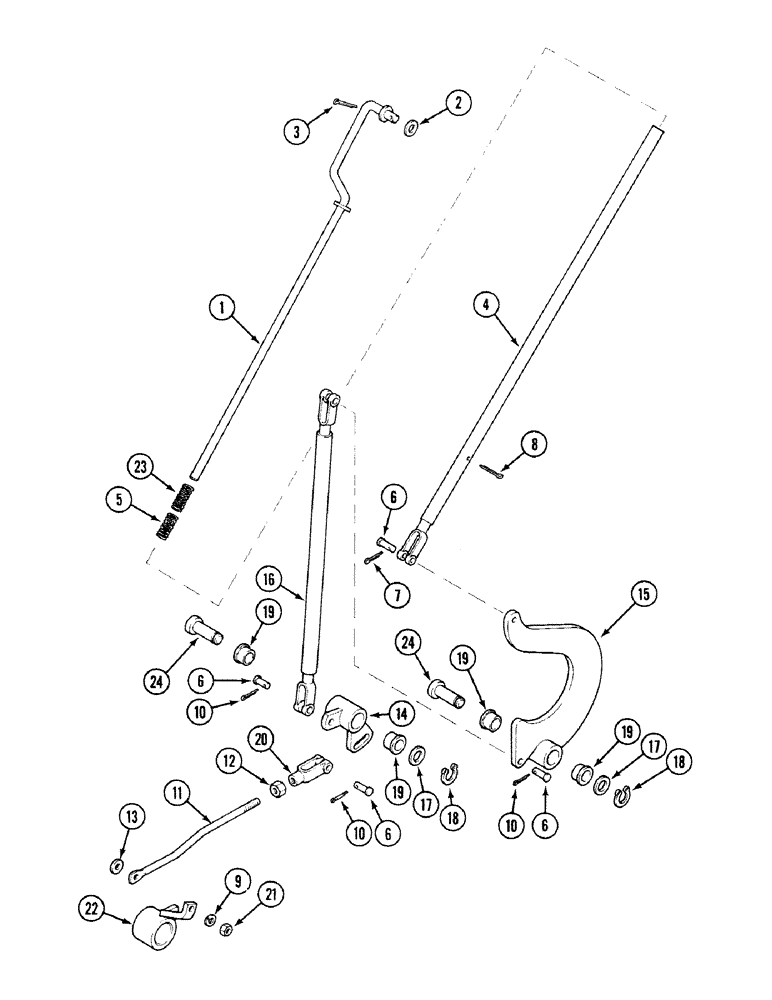 Схема запчастей Case 580SK - (9-008) - LOADER ANTI-ROLLBACK CONTROL, NOT FOR PRESTIGE, S/N JJH0045281 (09) - CHASSIS/ATTACHMENTS