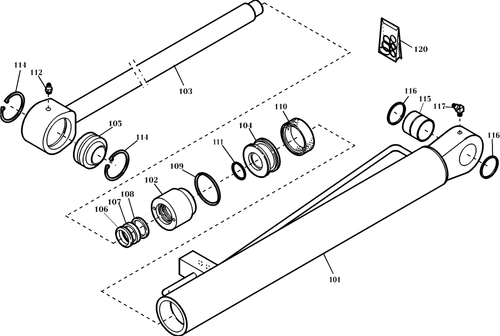 Схема запчастей Case 321E - (24.072[2991205001]) - LIFT CYLINDER (35) - HYDRAULIC SYSTEMS