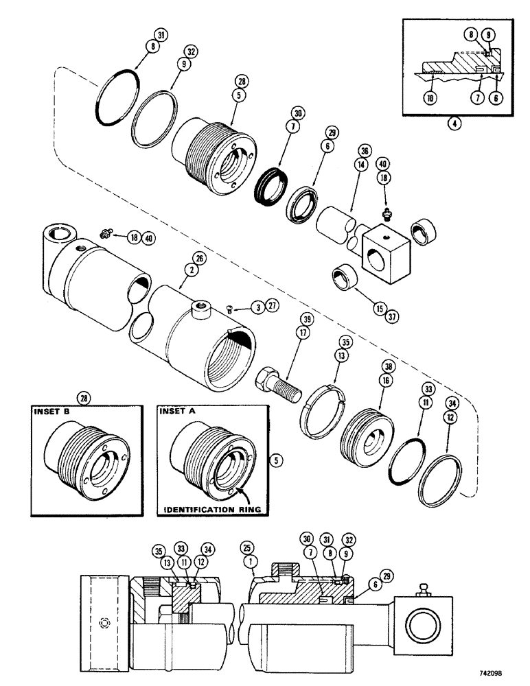 Схема запчастей Case 1700-SERIES - (250) - SCARIFIER CYLINDER (35) - HYDRAULIC SYSTEMS