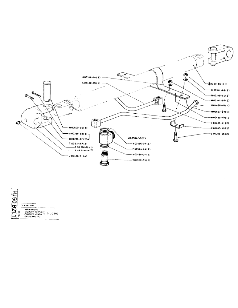 Схема запчастей Case GCK120 - (082) - CYLINDER COMPLETE 