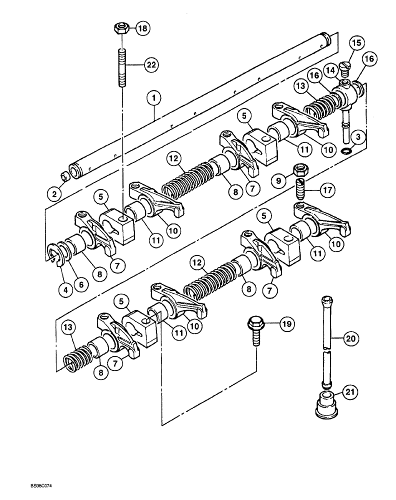 Схема запчастей Case 689G - (02-18) - VALVE MECHANISM (02) - ENGINE