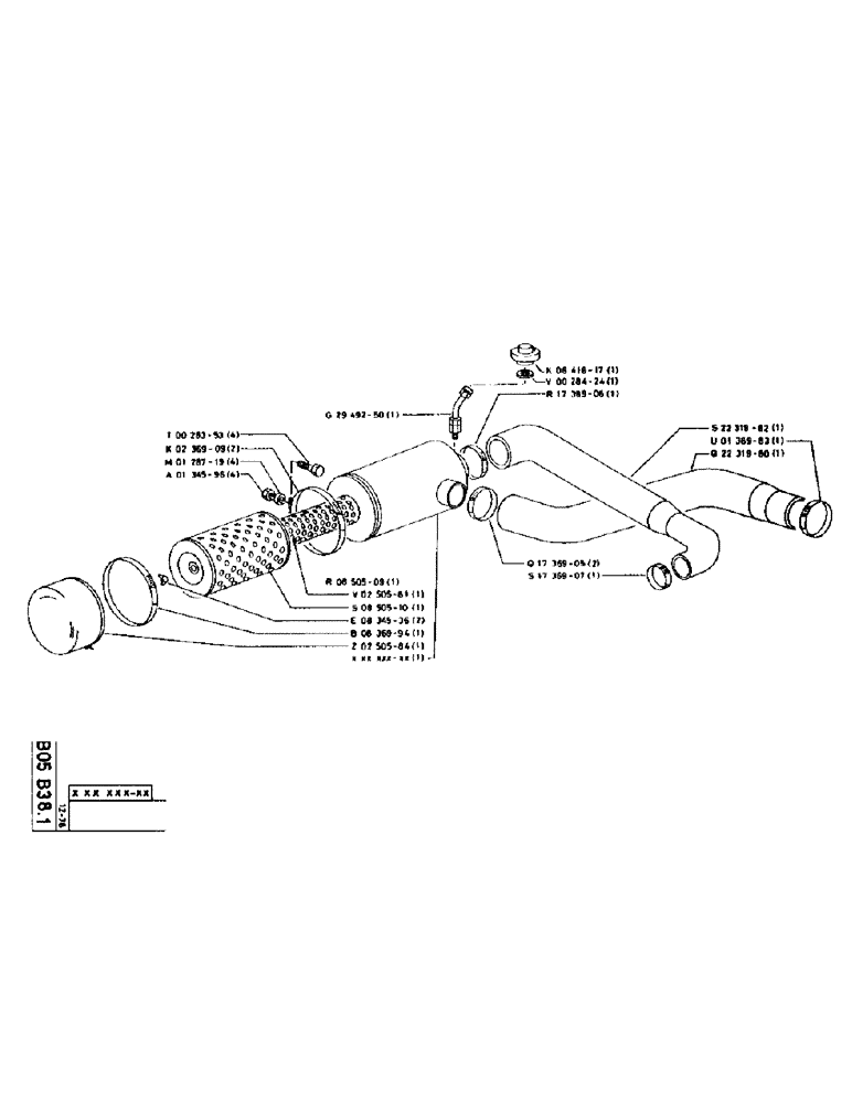 Схема запчастей Case 75P - (020) - AIR CLEANER (01) - ENGINE