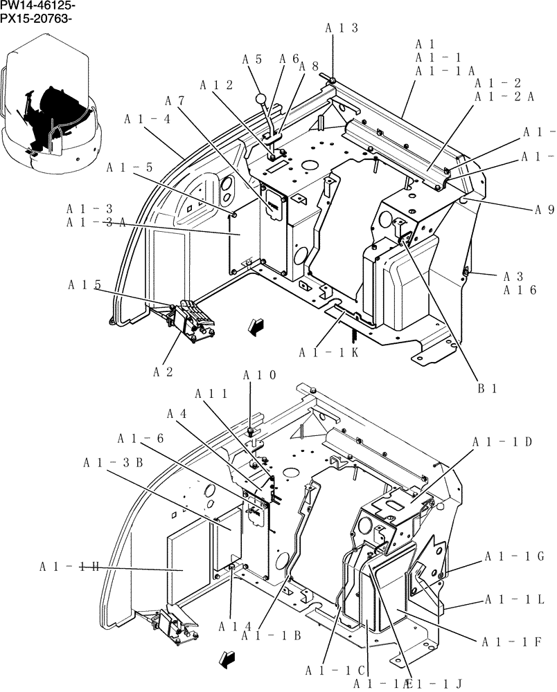 Схема запчастей Case CX31B - (137-72[1]) - STAND ASSEMBLY, CONTROL (CAB, ANGLE DOZER) (00) - GENERAL & PICTORIAL INDEX