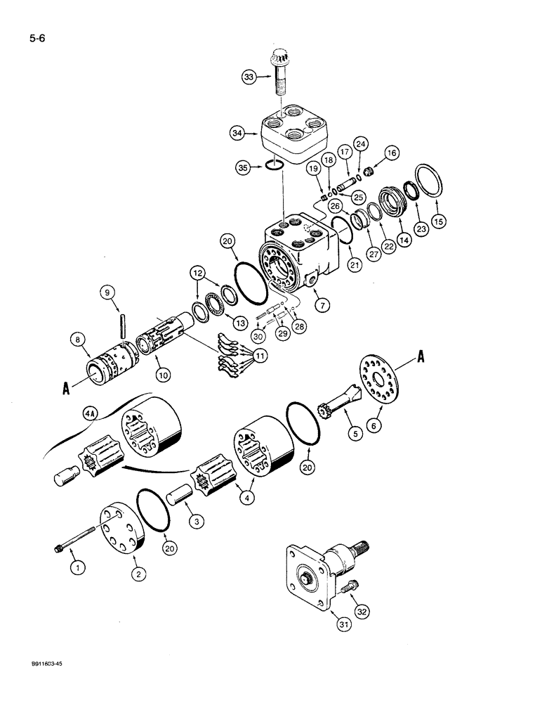 Схема запчастей Case 621 - (5-06) - STEERING CONTROL VALVE ASSEMBLY (05) - STEERING