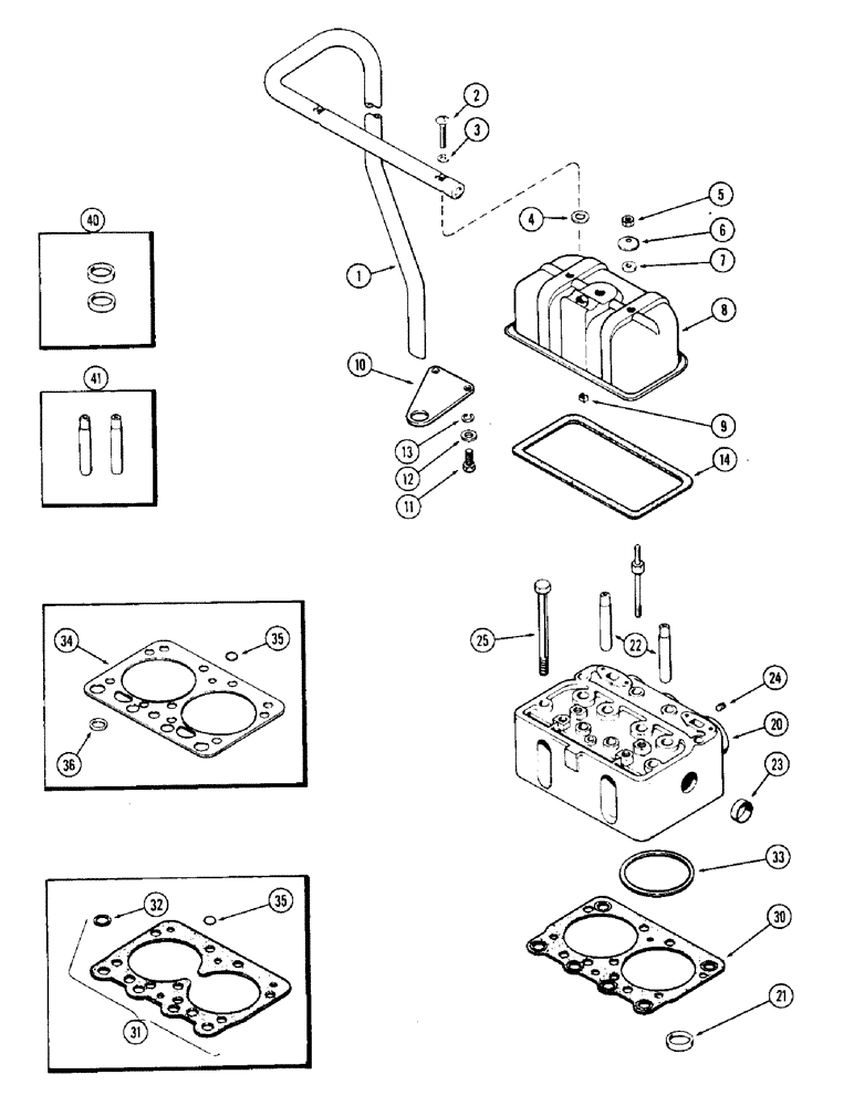 Схема запчастей Case W7 - (046) - CYLINDER HEAD AND COVER, (284) SPARK IGNITION ENGINE (02) - ENGINE