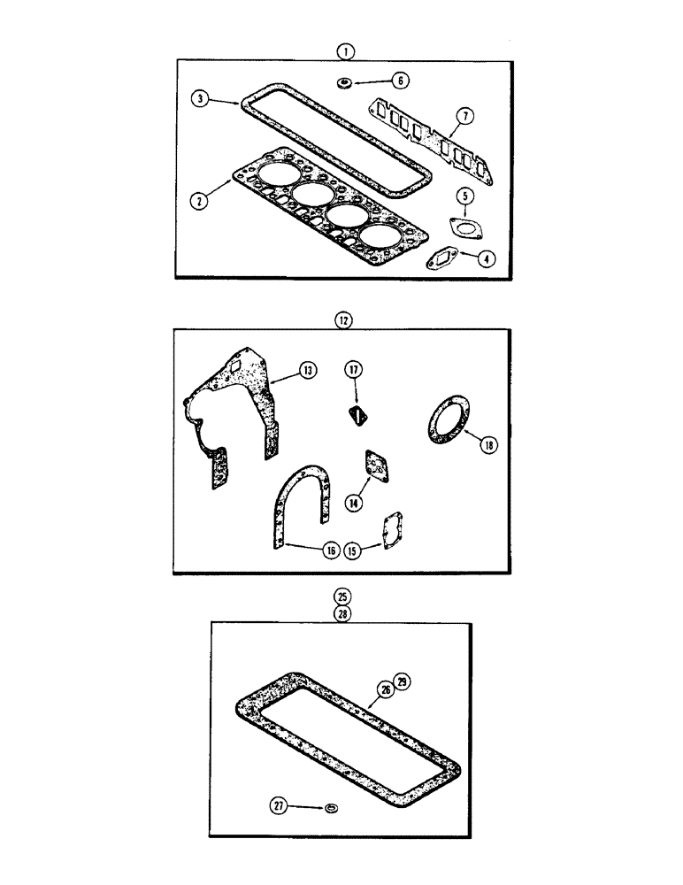 Схема запчастей Case W5A - (064) - ENGINE GASKET KITS, (188) SPARK IGNITION ENGINE (02) - ENGINE