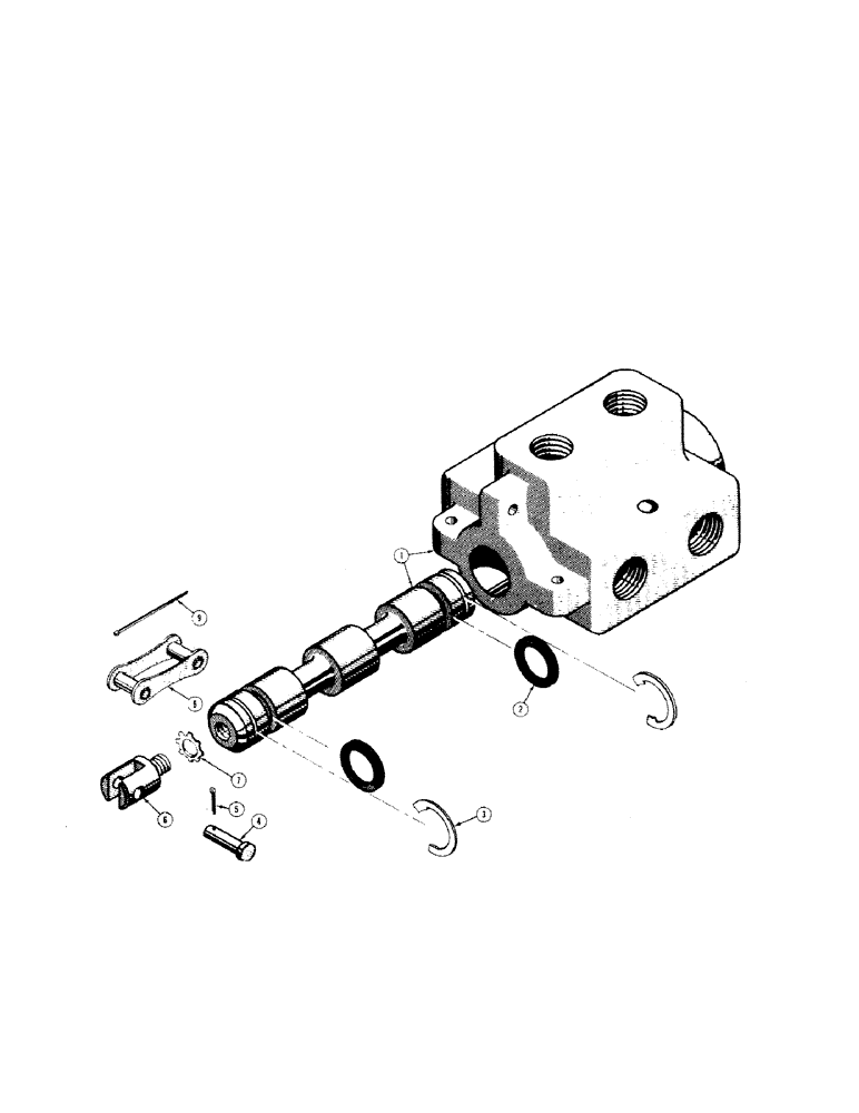 Схема запчастей Case 310 - (176[1]) - D26726 DIVERSION VALVE (07) - HYDRAULIC SYSTEM