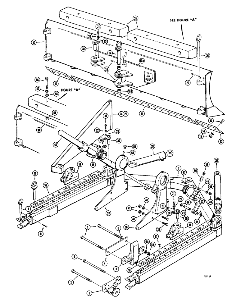 Схема запчастей Case 310G - (168) - POWER ANGLING DOZER (05) - UPPERSTRUCTURE CHASSIS