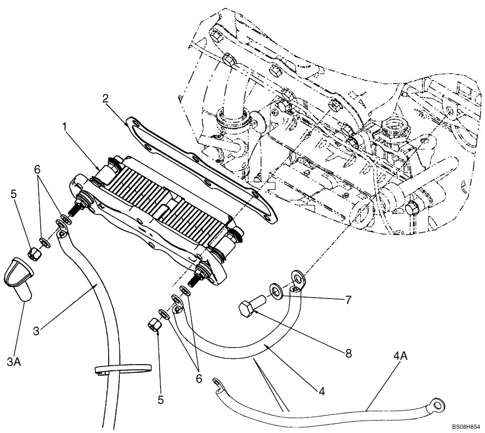 Схема запчастей Case 521E - (04-11A) - GRID HEATER (04) - ELECTRICAL SYSTEMS