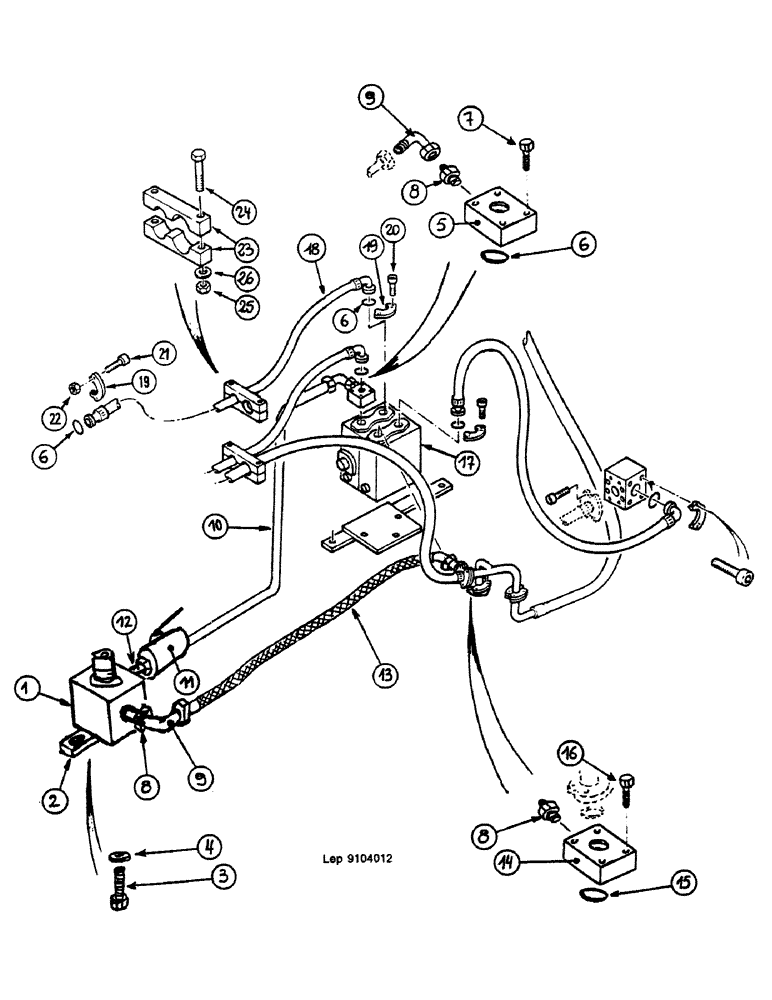 Схема запчастей Case 688 - (14) - SHEARS HYDRAULIC CIRCUIT 