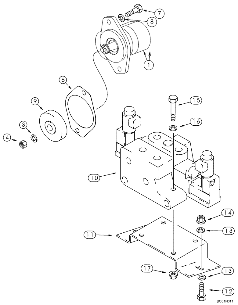 Схема запчастей Case 90XT - (08-15) - HYDRAULICS, ATTACHMENT - HIGH FLOW, GEAR (08) - HYDRAULICS