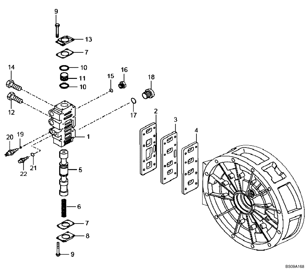 Схема запчастей Case 330B - (18A00001012[001]) - PRESSURE REGULATOR, GEARBOX (P.I.N. HHD0330BN7PG57000 AND AFTER) (84186780) (03) - Converter / Transmission