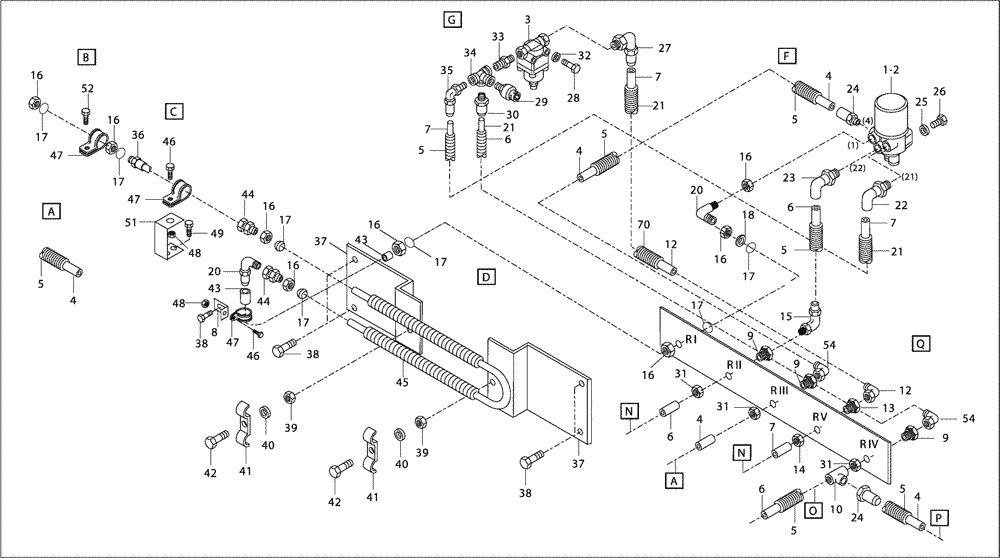 Схема запчастей Case 330B - (49A01000936[001]) - RECEIVER / DRYER PNEUMATICS - W/RETARDER (87559454) (09) - Implement / Hydraulics / Frame / Brakes