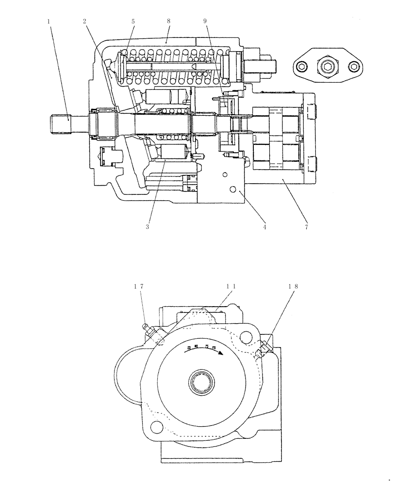 Схема запчастей Case CX31B - (HC450-01[1]) - HYDRAULIC PUMP - COMPONENTS (35) - HYDRAULIC SYSTEMS