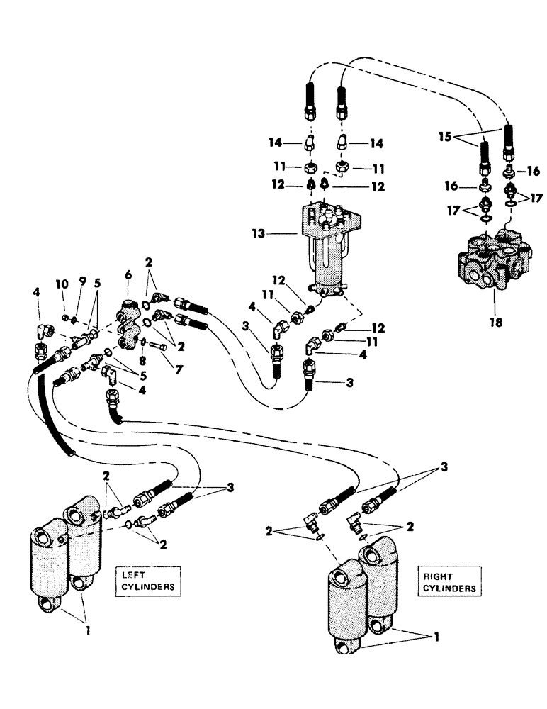 Схема запчастей Case 50 - (088) - LEVELER HYDRAULICS, (USED ON UNITS WITH SERIAL NUMBER 837 AND AFTER) (35) - HYDRAULIC SYSTEMS