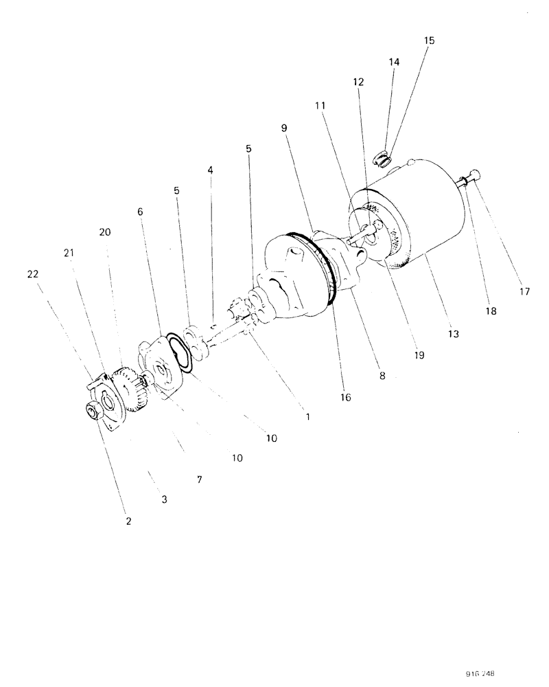 Схема запчастей Case 580F - (128) - POWER STEERING PUMP AND RESERVOIR (41) - STEERING