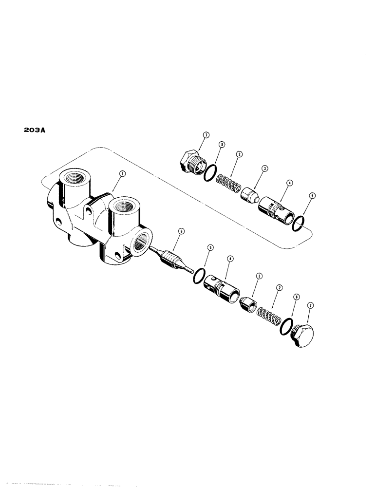 Схема запчастей Case 850 - (203A) - D47256 CHECK VALVE (07) - HYDRAULIC SYSTEM