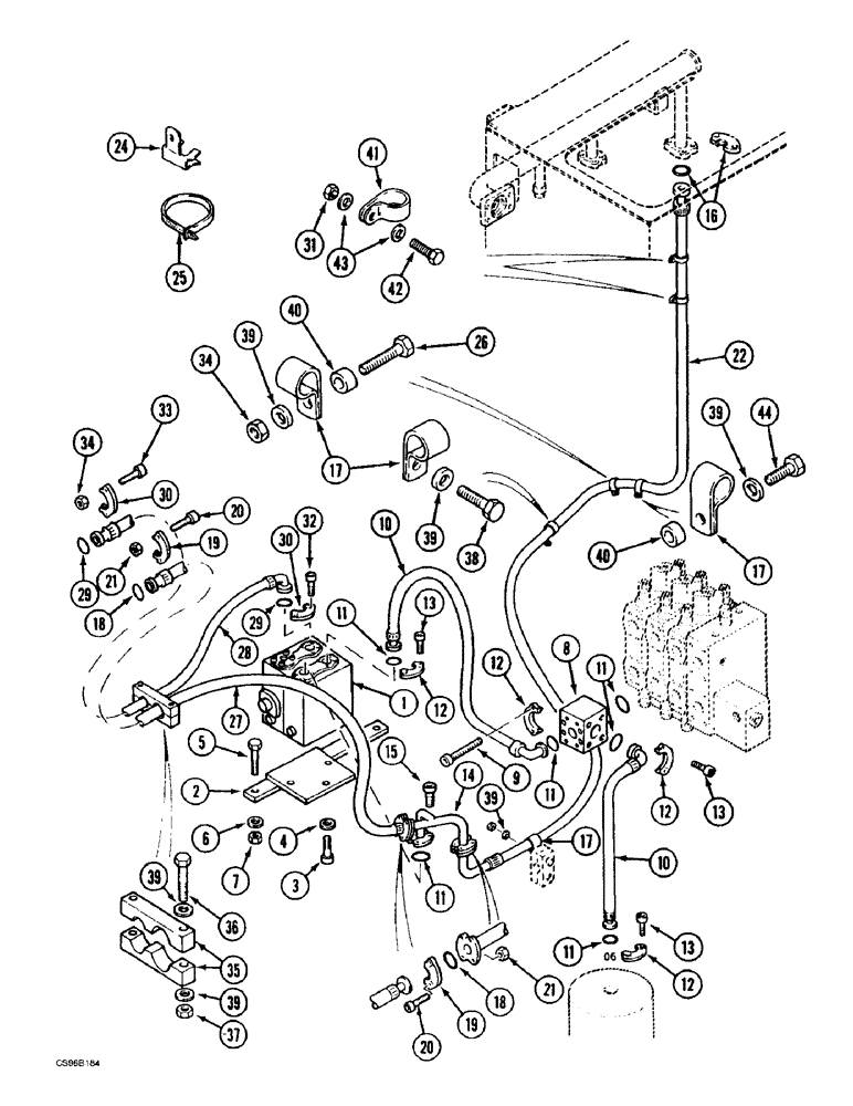 Схема запчастей Case 688BCK - (8E-12) - CIRCUIT - HAMMER, 688B CK (120301-120398) (07) - HYDRAULIC SYSTEM