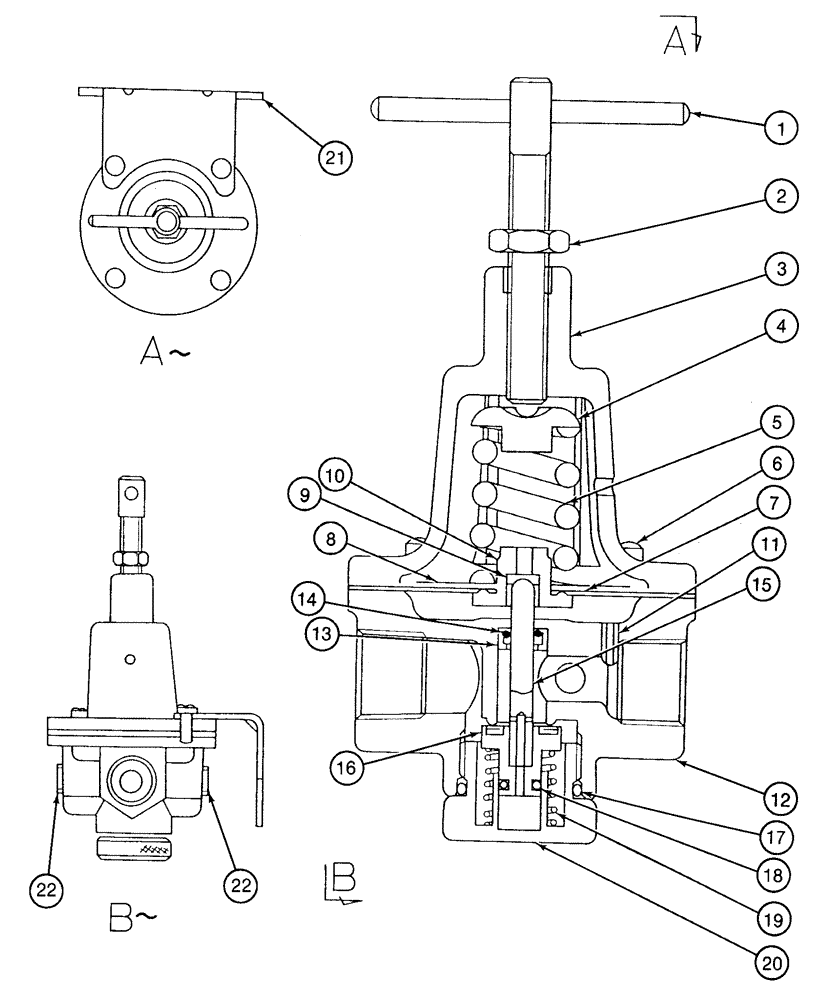 Схема запчастей Case 9050 - (8-90) - 152845A1 REDUCING VALVE (08) - HYDRAULICS